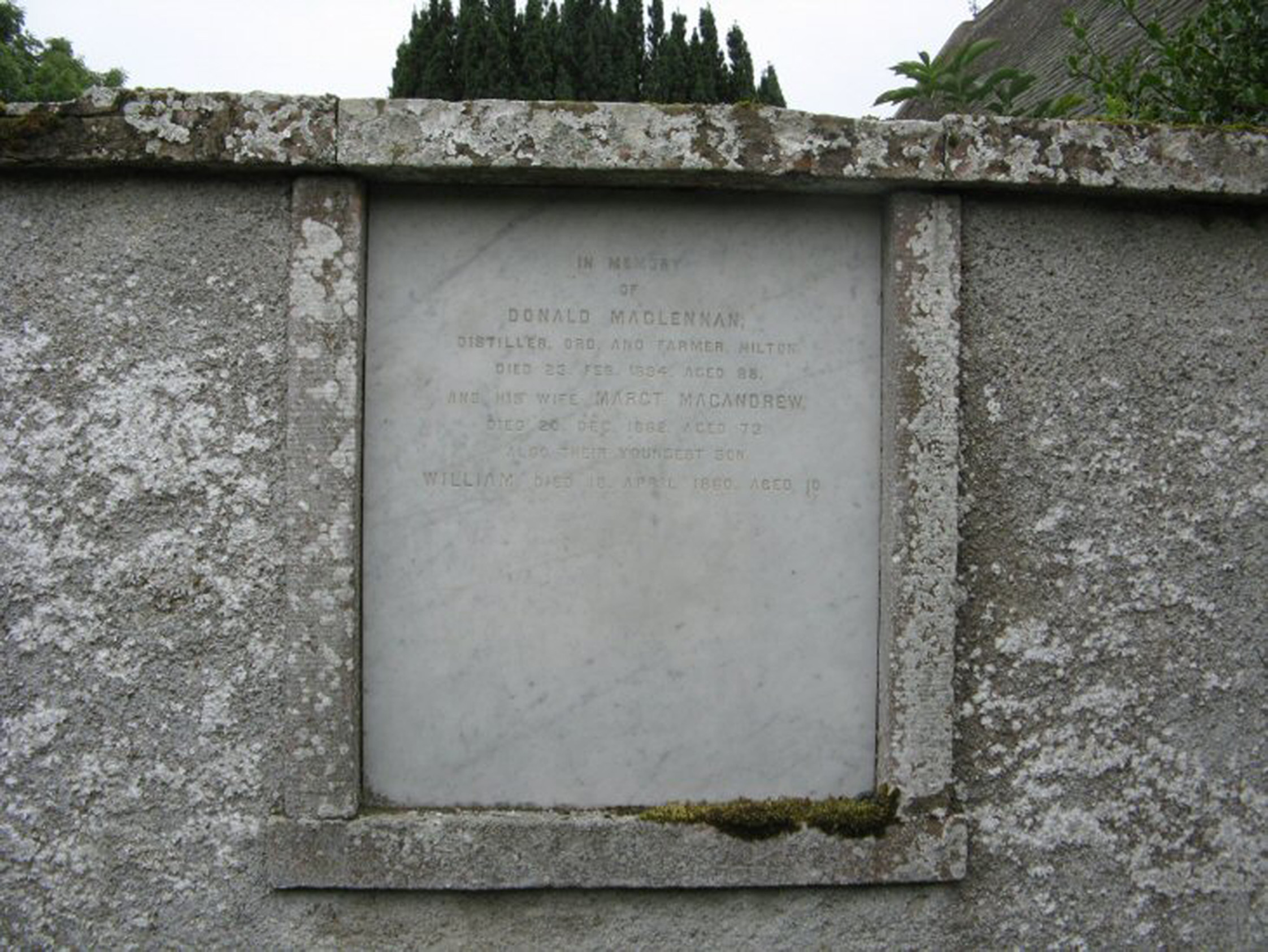 Photo of headstones/Donald MacLennan d 1894 MI Kilchrist, Urray